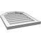 Ekena Millwork Octagonal Top Surface Mount PVC Gable Vent w/ 2"W x 1-1/2"P Brickmould Frame, 18"W x 24"H GVPOT18X2402SN - alternate 2